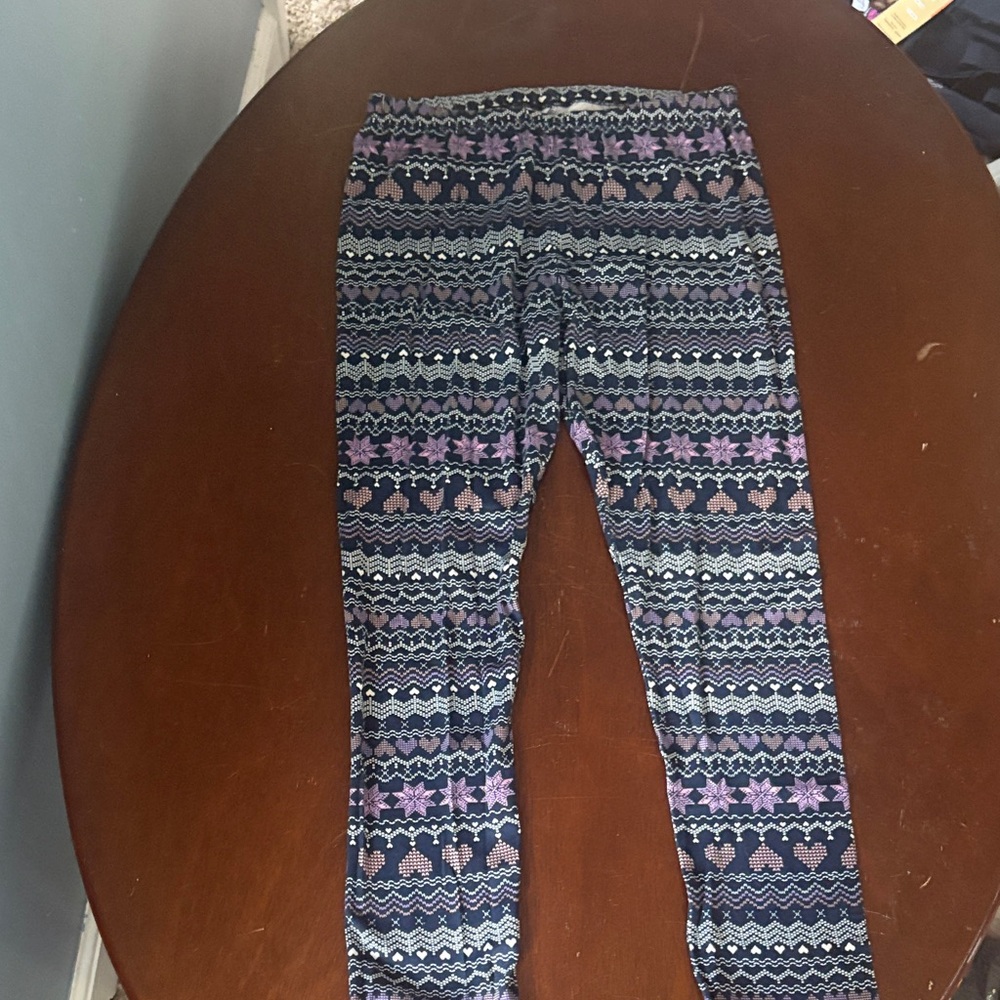 Children’s Place Kids Leggings with Blue and Purple Pattern